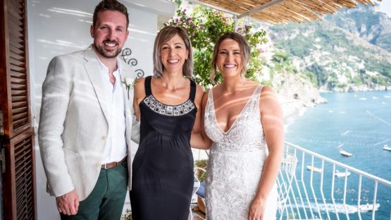 Positano wedding ceremony backdrop 
